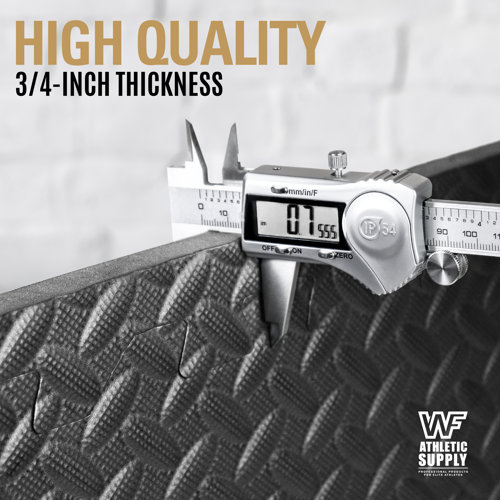 WF Athletic Supply Extra Thick Interlocking Exercise Foam Mats, 3/4